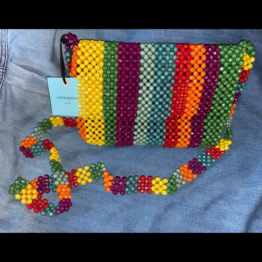 CYNTHIA ROWLEY BEADED CROSSBODY BAG